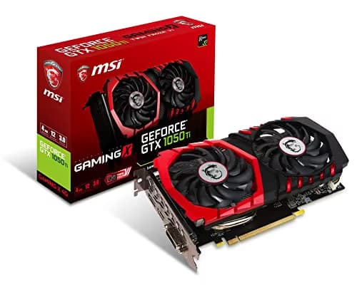 MSI GeForce GTX 1050 Ti GAMING X Black / Red 4GB GDDR5 Black / Red image