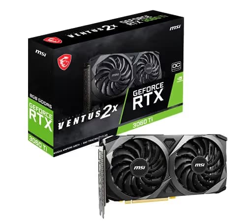 MSI VENTUS 2X OCV1 GeForce RTX 3060 Ti LHR 8GB GDDR6 Black / Gray main image