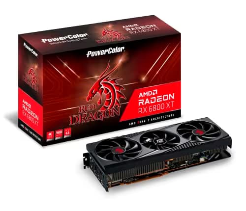 PowerColor Radeon RX 6800 XT Red Dragon OC 16GB GDDR6 Black image