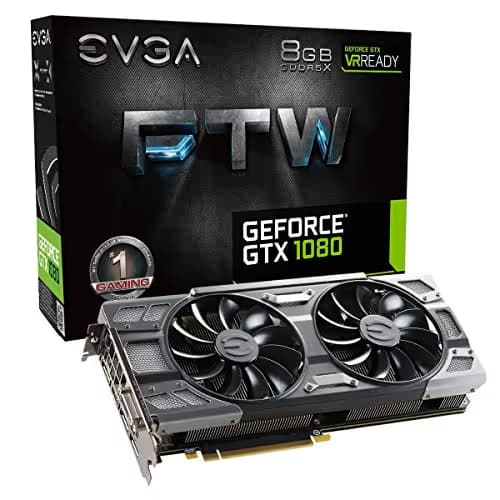 EVGA FTW GAMING ACX 3.0 GeForce GTX 1080 8GB GDDR5X Black / Silver main image