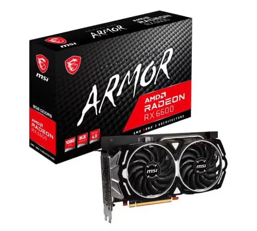 MSI ARMOR Radeon RX 6600 8GB GDDR6 Black / White image