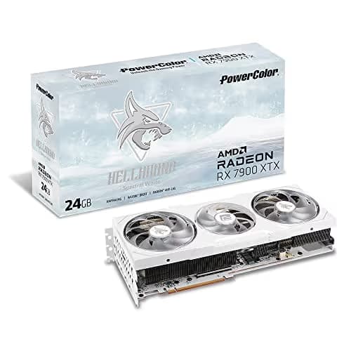 PowerColor Hellhound Spectral White AMD Radeon RX 7900 XTX 24GB GDDR6 OC image
