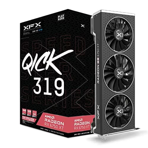 XFX Radeon RX 6750 XT Speedster QICK 319 Ultra 12GB GDDR6 Silver / Black main image