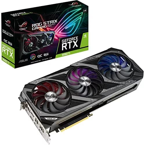 Asus ROG STRIX GAMING OC V2 GeForce RTX 3060 Ti LHR 8GB GDDR6 Black / Silver main image
