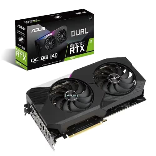 Asus DUAL OC V2 GeForce RTX 3070 LHR 8GB GDDR6 Black image
