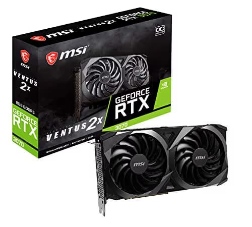 MSI GeForce RTX 3070 VENTUS 2X OC 8GB GDDR6 Black / Silver main image