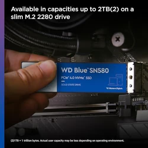 Western Digital Blue SN580 2TB SSD M.2 PCIe 4.0 NVMe image