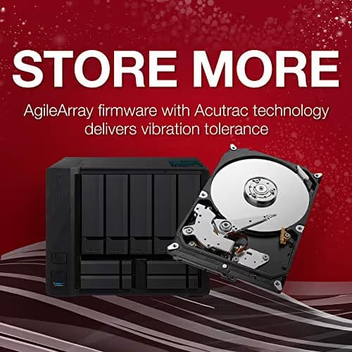 Seagate IronWolf 4TB NAS Hard Drive HDD – CMR 3.5 Inch SATA 6Gb/s 5900 RPM 64MB Cache for RAID Network Attached Storage – Frustration Free Packaging (ST4000VNZ08) image