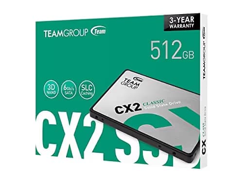 TEAMGROUP CX2 512GB 2.5" SSD SATA 6.0 Gb/s image
