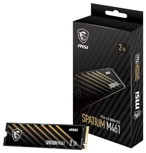 MSI SPATIUM M461 2TB M.2-2280 SSD PCIe 4.0 x4 NVMe image