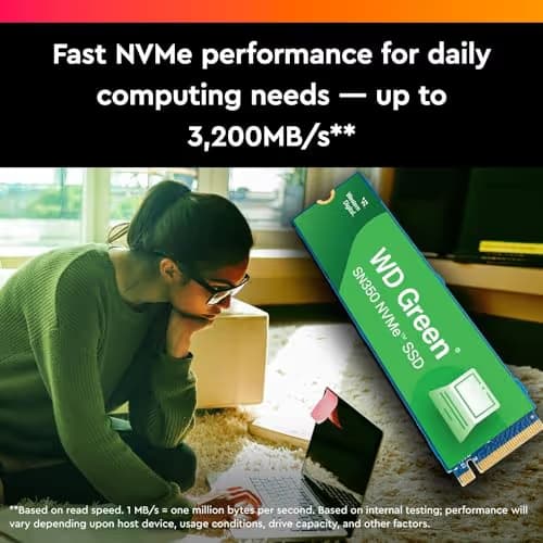 Western Digital Green SN350 2TB SSD M.2 NVMe PCIe 3.0 image
