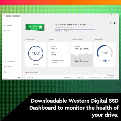 Western Digital Green SN350 2TB SSD M.2 NVMe PCIe 3.0 image
