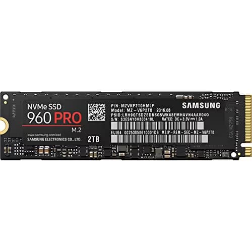 Samsung 960 Pro 2TB M.2-2280 SSD PCIe 3.0 X4 NVMe main image