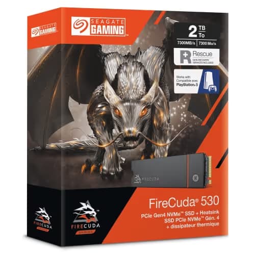 Seagate FireCuda 530 w/Heatsink 2TB SSD M.2-2280 PCIe 4.0 NVMe main image
