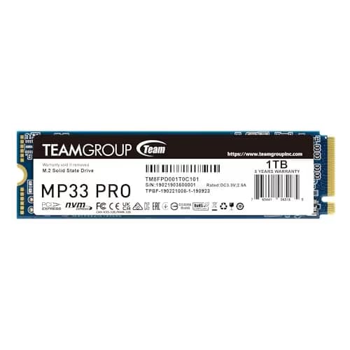 TEAMGROUP MP33 PRO 1TB M.2-2280 SSD PCIe 3.0 x4 NVMe image