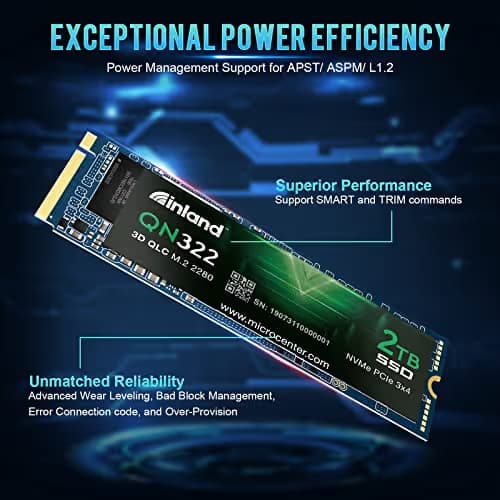 Inland QN322 2TB SSD M.2 PCIe 3.0 NVMe image
