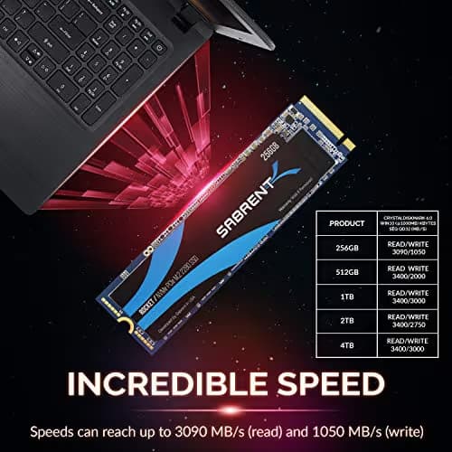 Sabrent Rocket 256GB SSD M.2-2280 PCIe 3.0 x4 NVMe image
