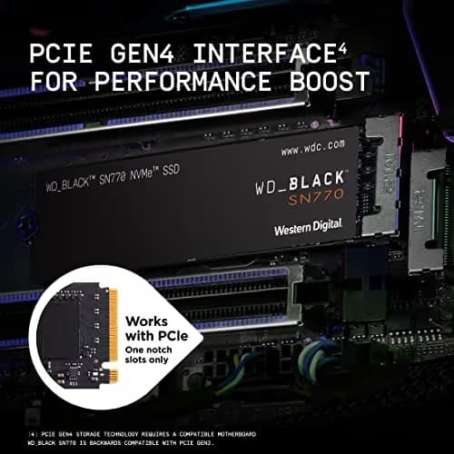 Western Digital Black SN770 250GB SSD M.2 PCIe 4.0 NVMe image