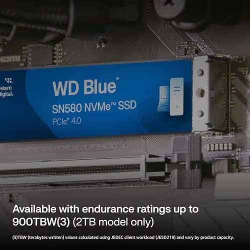 Western Digital Blue SN580 500GB SSD M.2-2280 PCIe 4.0 x4 NVMe image