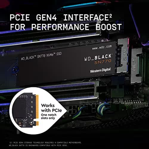 Western Digital Black SN770 500GB SSD M.2-2280 PCIe 4.0 X4 NVMe image