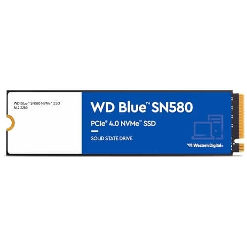 Western Digital Blue SN580 1TB M.2 SSD PCIe 4.0 NVMe image