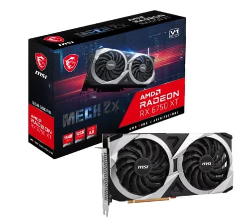MSI MECH 2X V1 Radeon RX 6750 XT 12GB GDDR6 Black / Silver image