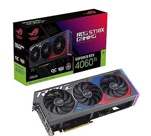 Asus GeForce RTX 4060 Ti ROG Strix GAMING OC 16GB GDDR6 Black / Red image