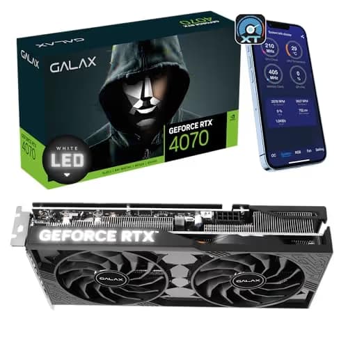 KFA2 1-Click OC 2X GeForce RTX 4070 12GB GDDR6X Black main image