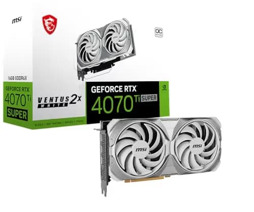 MSI GeForce RTX 4070 Ti SUPER 16G VENTUS 2X WHITE OC GDDR6X main image