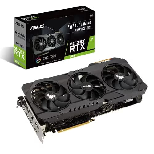 Asus TUF GAMING OC V2 GeForce RTX 3080 10GB LHR 10GB GDDR6X Black image
