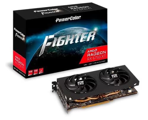 PowerColor Fighter Radeon RX 6750 XT 12GB GDDR6 Black image