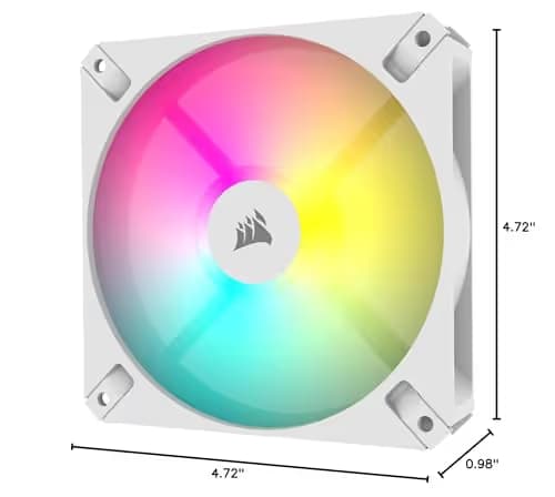 Corsair iCUE AR120 120mm Digital RGB PWM 59 CFM White 3-Pack image