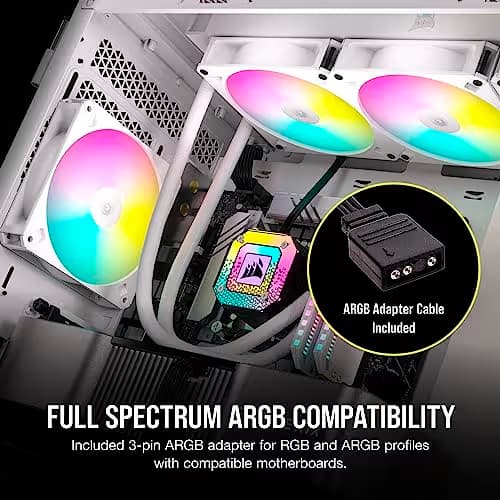 Corsair iCUE AR120 120mm Digital RGB PWM 59 CFM White 3-Pack image