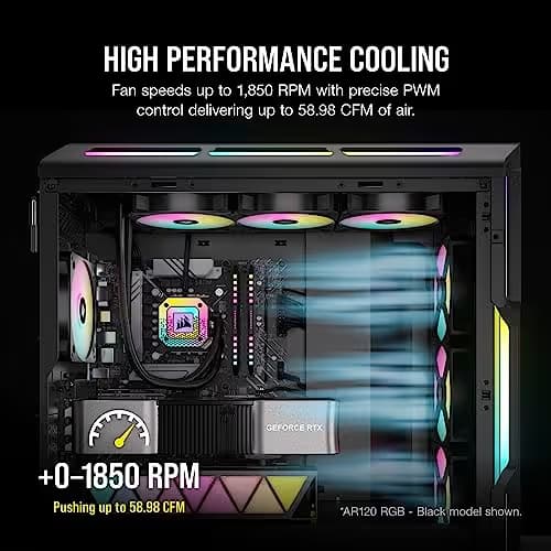 Corsair iCUE AR120 120mm Digital RGB PWM 59 CFM White 3-Pack image