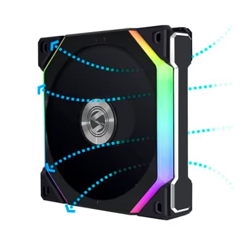 Lian Li UNI FAN SL V2 120mm Black Reverse Addressable RGB PWM 1-Pack image