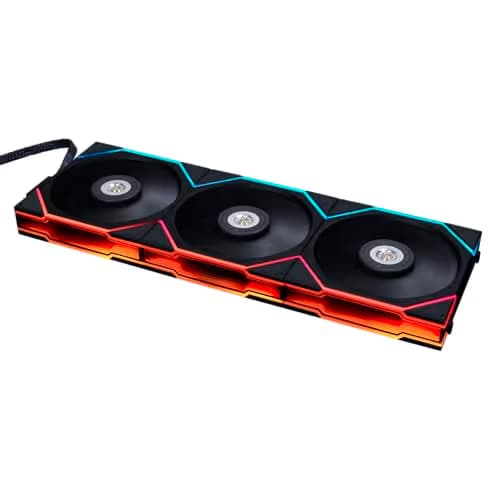 Lian Li UNI FAN TL LCD 120mm Black Reverse Blade Addressable RGB PWM 3-Pack image