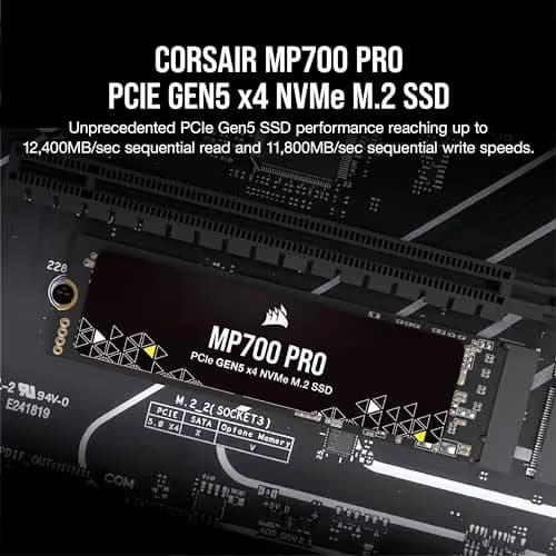Corsair MP700 PRO 1TB M.2-2280 SSD PCIe 5.0 X4 NVMe image
