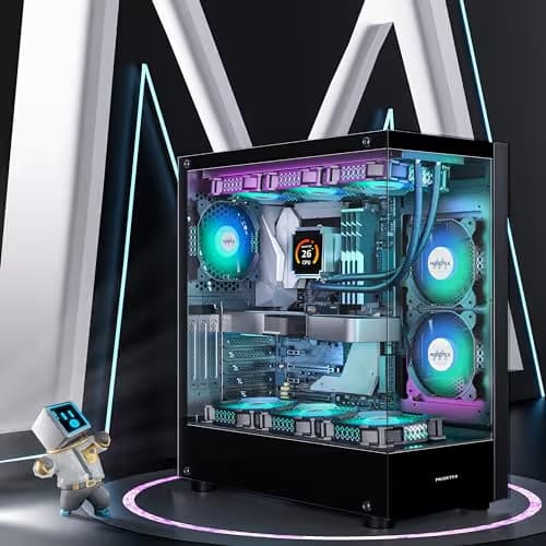 MUSETEX K2 ATX Mid Tower Black Tempered Glass Side Panel image