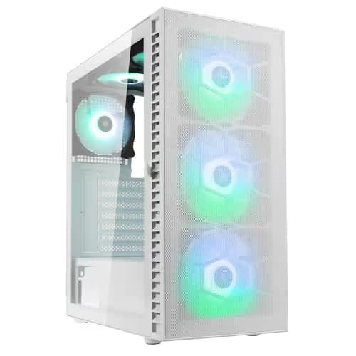 KOLINK Observatory HF Mesh ARGB ATX Mid Tower White Tempered Glass image