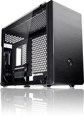 RAIJINTEK OPHION EVO Mini-ITX Desktop Black with Acrylic Side Panel and USB 3.2 Gen 1 Type-A image