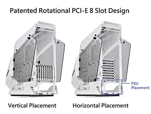 Thermaltake AH T600 Snow ATX Full Tower White / Black Tempered Glass Side Panel, Front Panel: USB 3.2 Gen 2 Type-C, USB 3.2 Gen 1 Type-A, USB 2.0 Type-A image