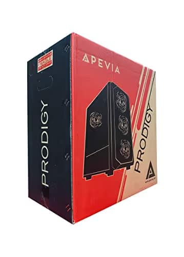 Apevia Prodigy MicroATX Mini Tower Pink Tempered Glass Side Panel image