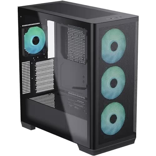 APNX Creator C1 ATX Mid Tower Black Tempered Glass Side Panel image