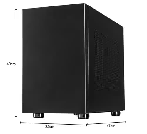 Inter-Tech IM-1 POCKET Micro ATX Mini Tower Black Mesh Side Panel, Front Panel USB 3.2 Gen 1 Type-A image