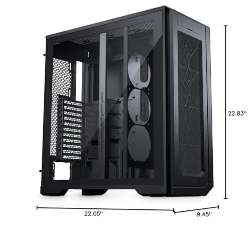 Phanteks Enthoo Pro 2 Server Edition ATX Full Tower Black with Tempered Glass Side Panel and USB 3.2 Gen 2 Type-C, USB 3.2 Gen 1 Type-A image