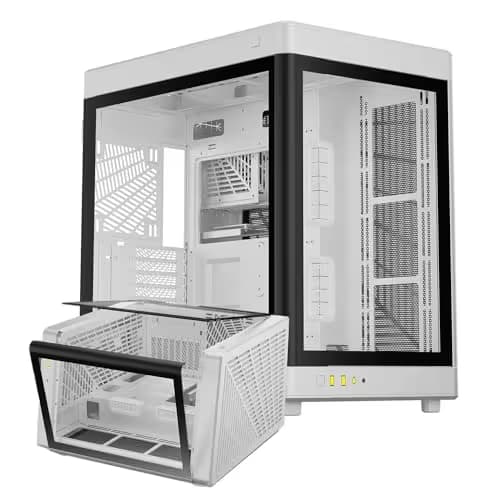 GAMDIAS NESO P1 ATX Full Tower White with Tempered Glass Side Panel and Front Panel: USB 3.2 Gen 2 Type-C, USB 3.2 Gen 1 Type-A image
