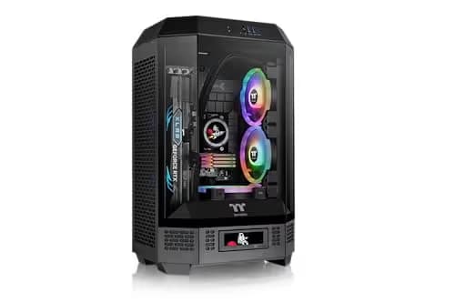 Thermaltake The Tower 300 MicroATX Mini Tower Tempered Glass Side Panel  - Black main image