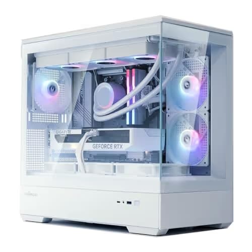 Zalman P30 Micro ATX Mini Tower White Tempered Glass Side Panel image