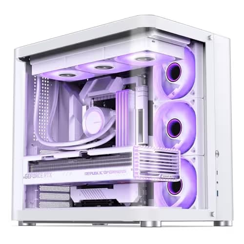Jonsbo TK-2 2.0 ATX Mid Tower White with Tempered Glass Side Panel and USB 3.2 Gen 2 Type-C, USB 3.2 Gen 1 Type-A main image