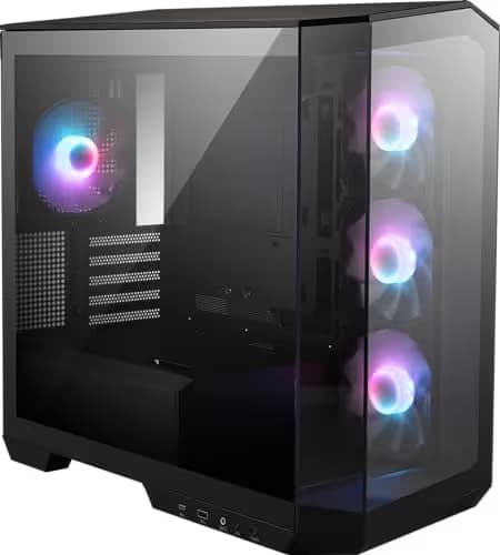 MSI MAG PANO M100R PZ Micro ATX Mid Tower Black Tempered Glass image